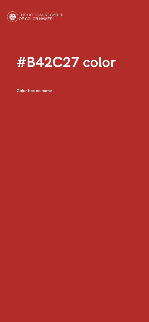 #B42C27 color image
