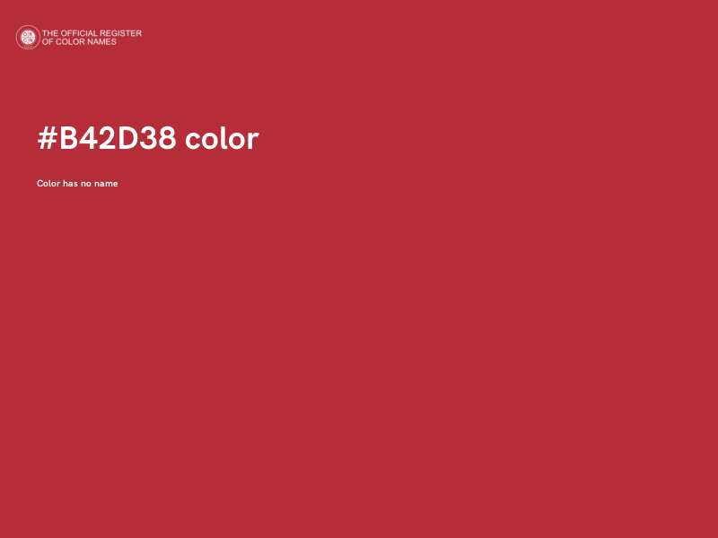 #B42D38 color image