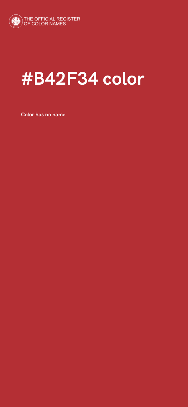 #B42F34 color image