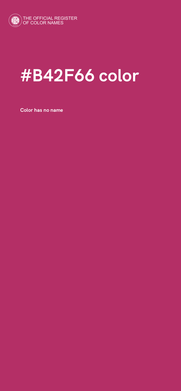 #B42F66 color image