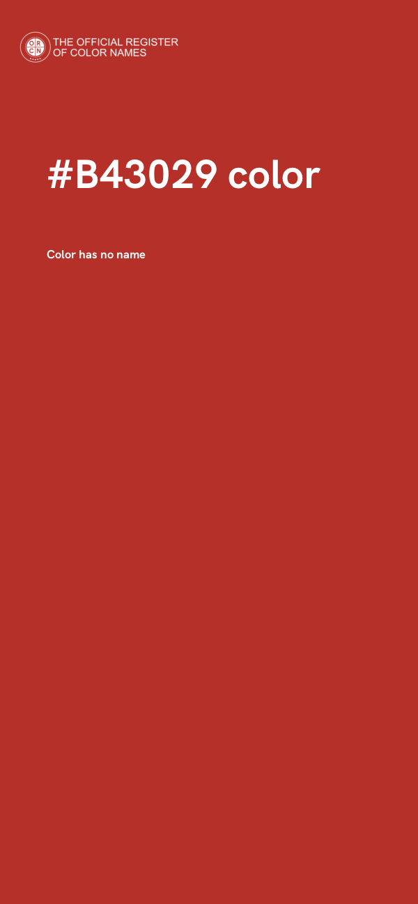 #B43029 color image
