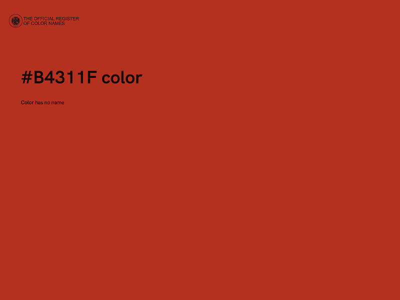#B4311F color image