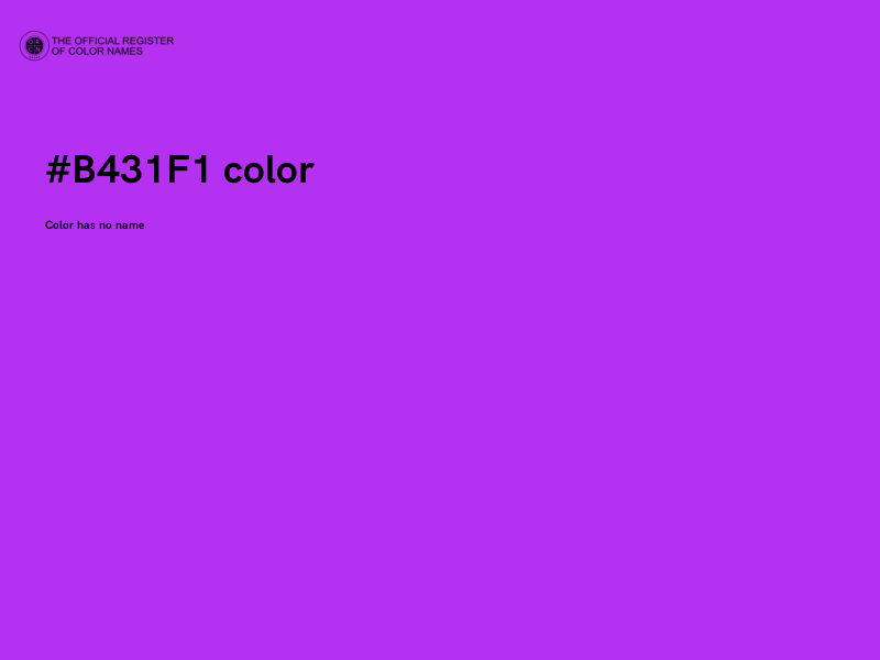 #B431F1 color image