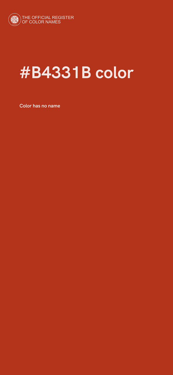 #B4331B color image