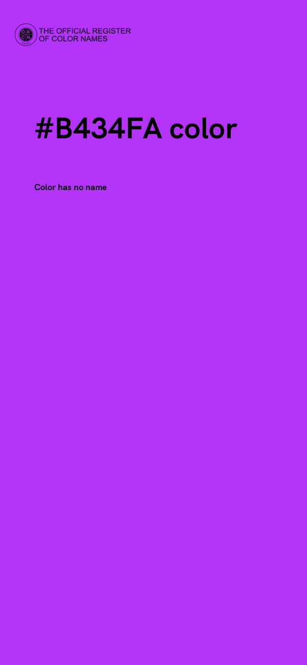 #B434FA color image