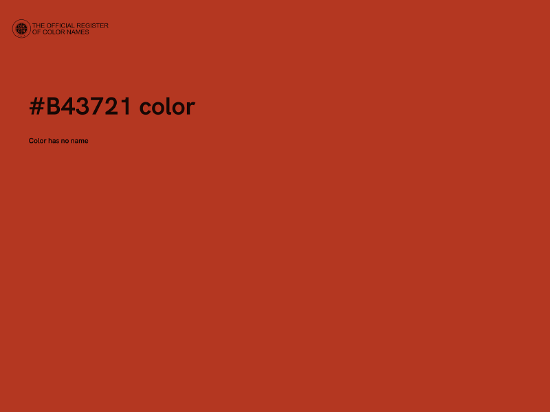 #B43721 color image