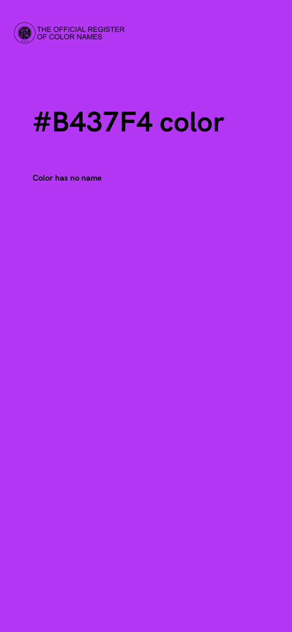 #B437F4 color image