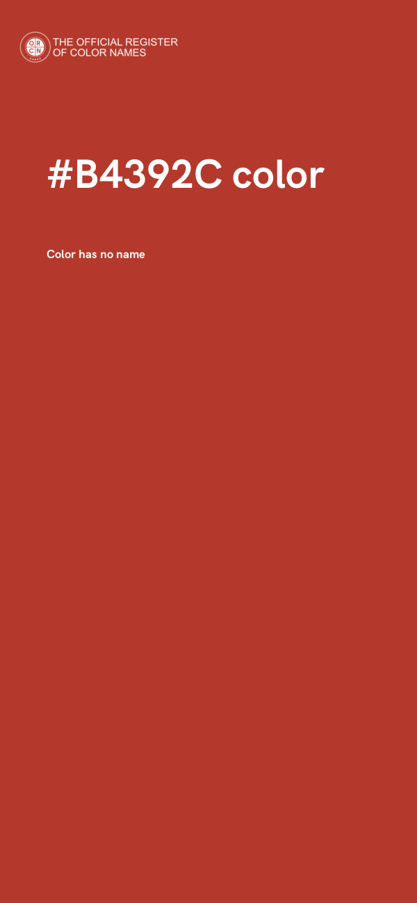 #B4392C color image