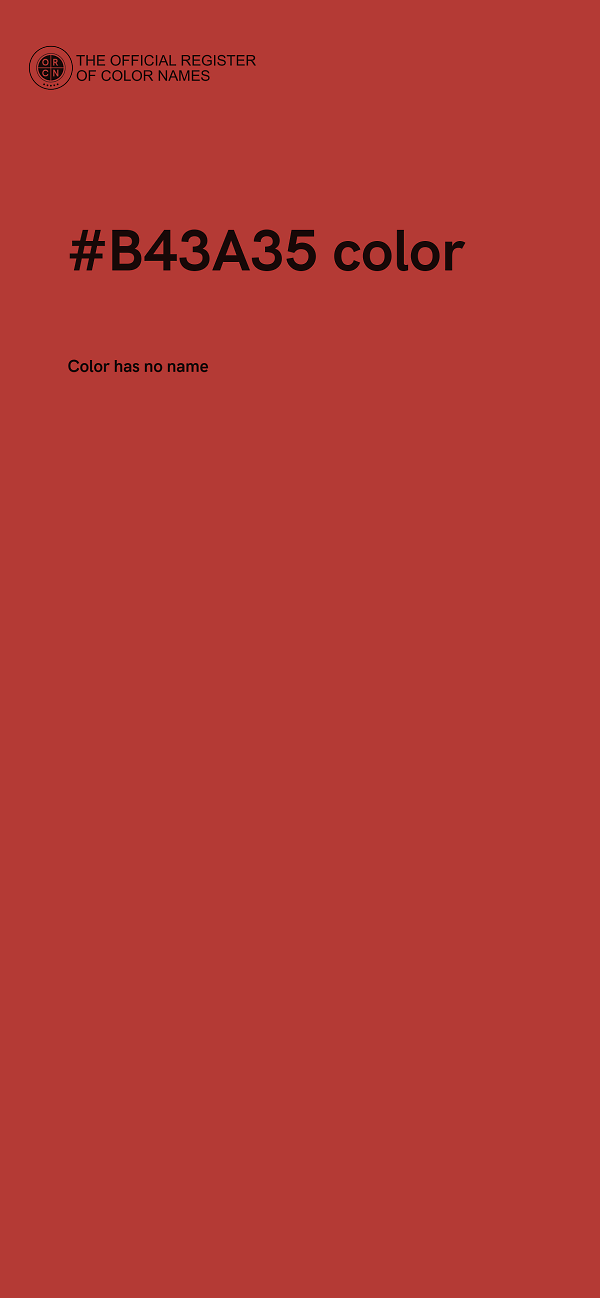 #B43A35 color image