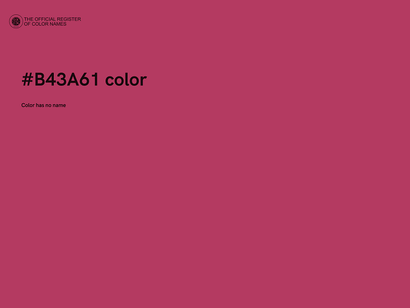 #B43A61 color image