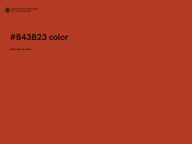 #B43B23 color image