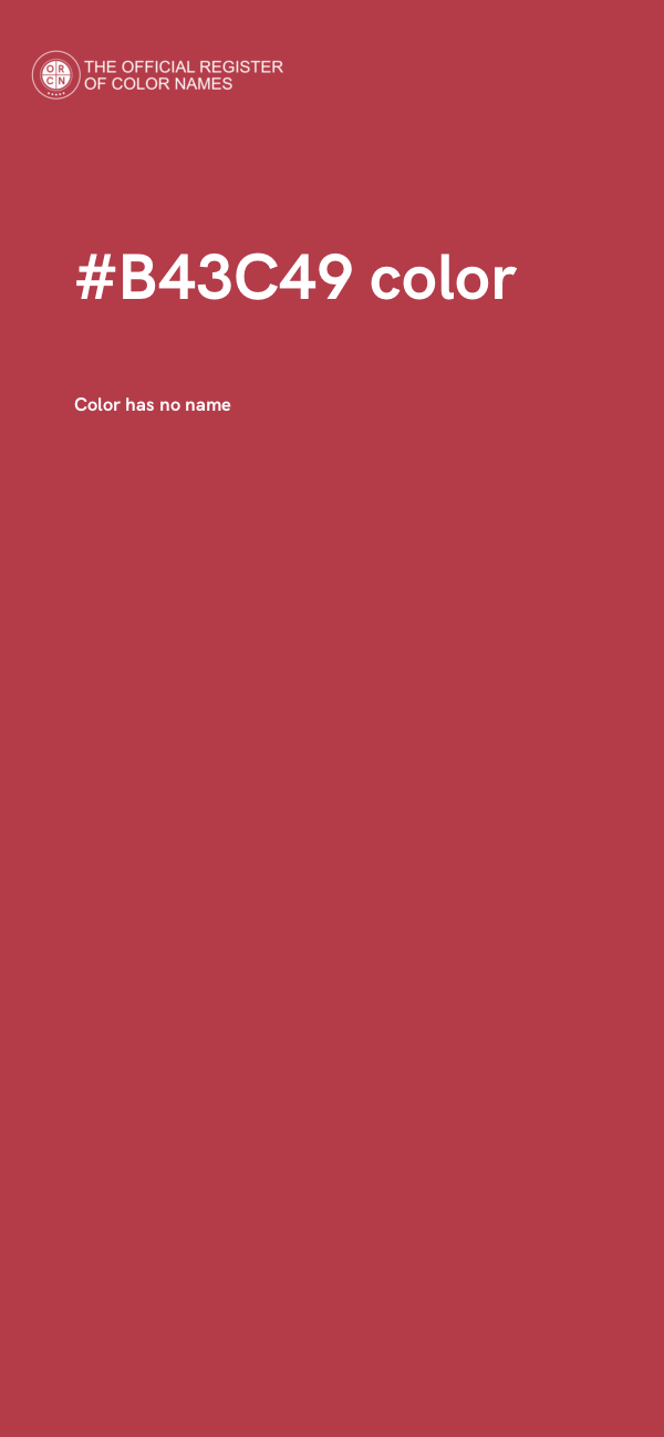 #B43C49 color image
