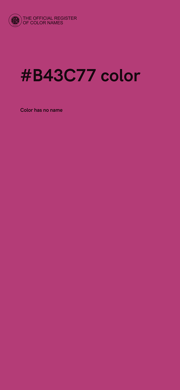 #B43C77 color image