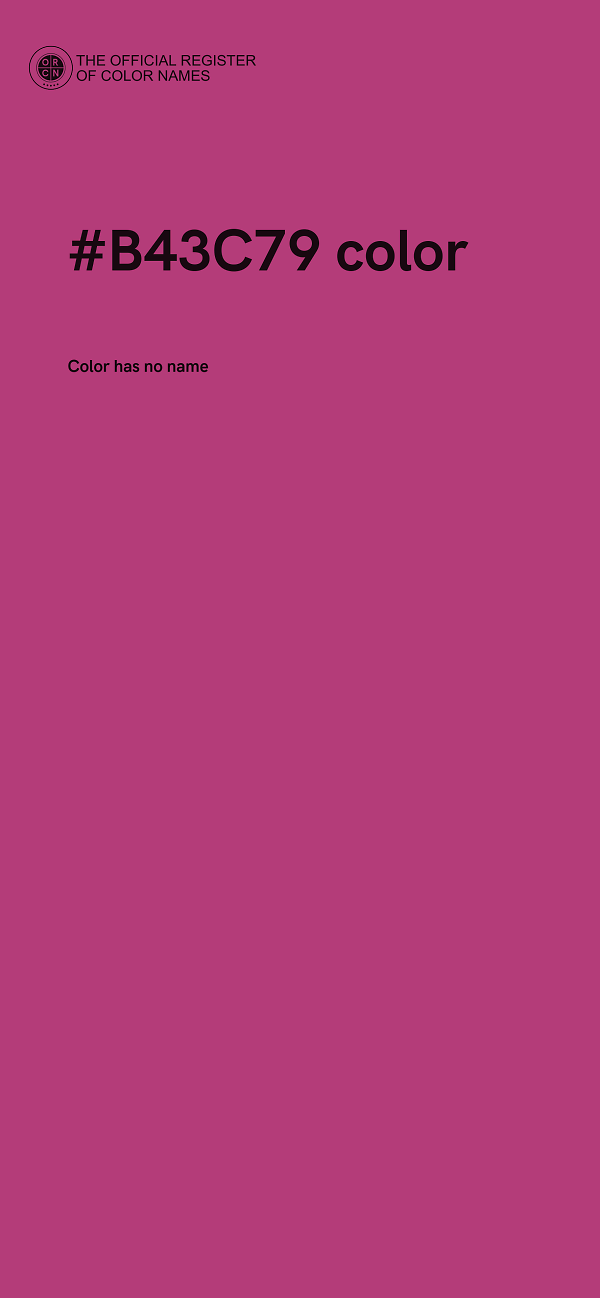 #B43C79 color image