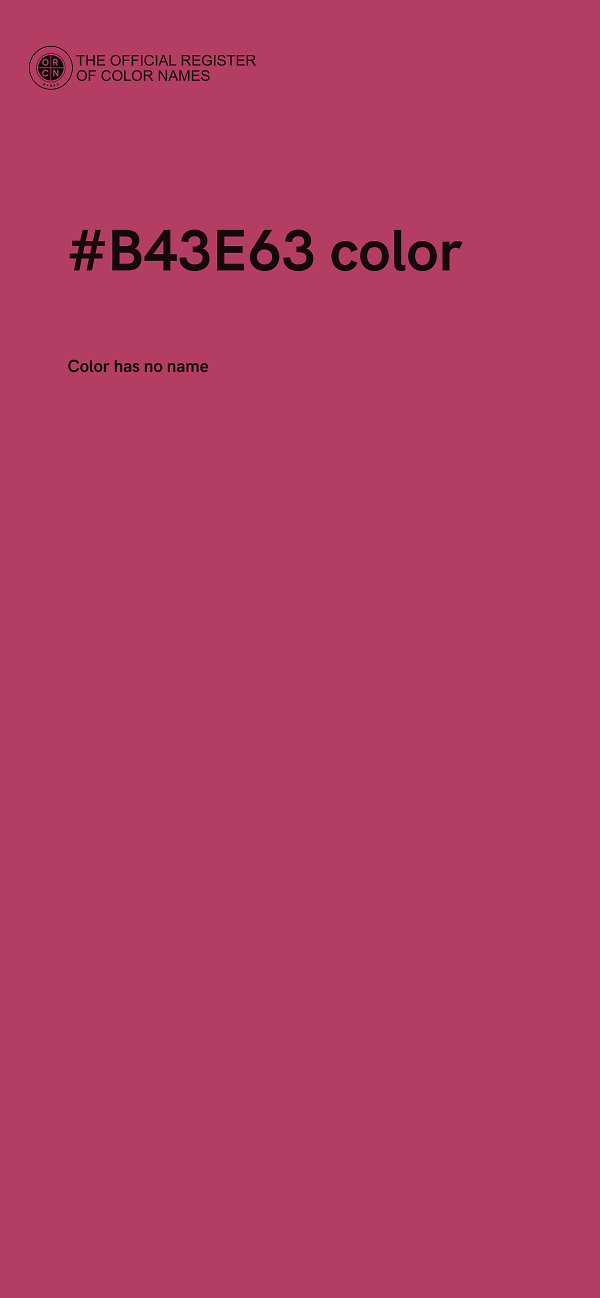 #B43E63 color image
