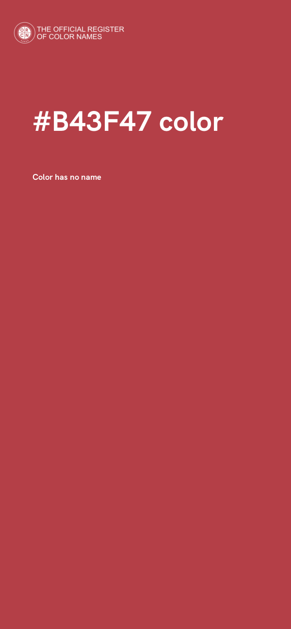 #B43F47 color image