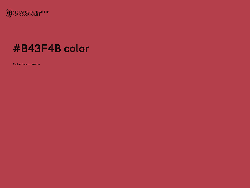 #B43F4B color image
