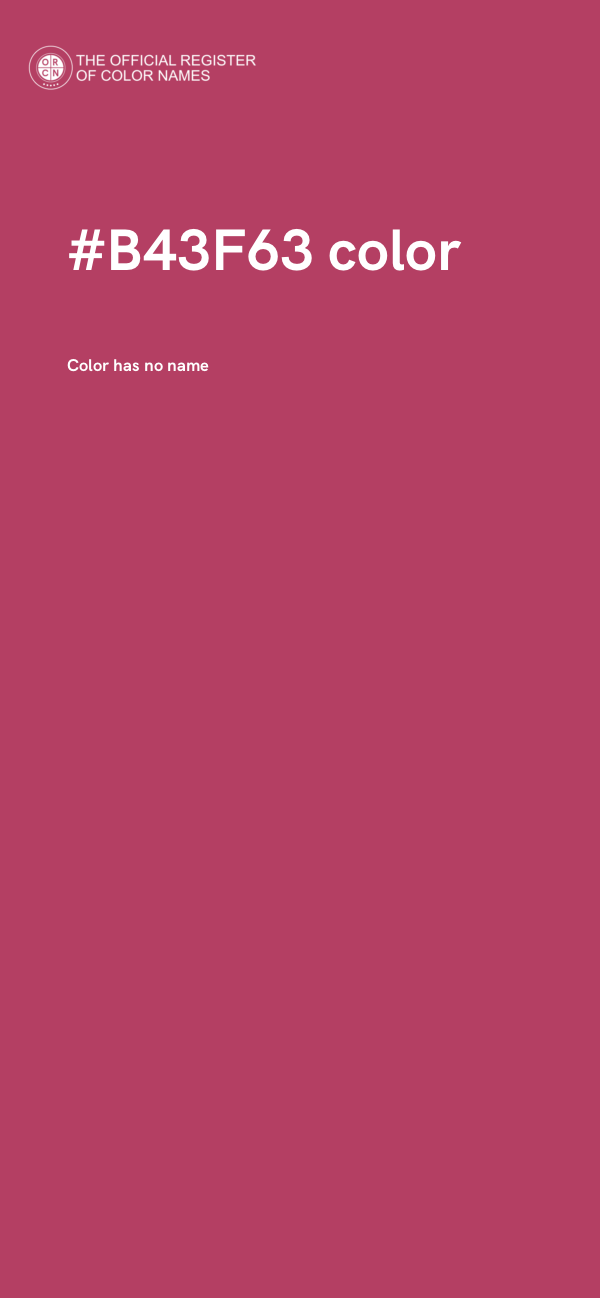 #B43F63 color image