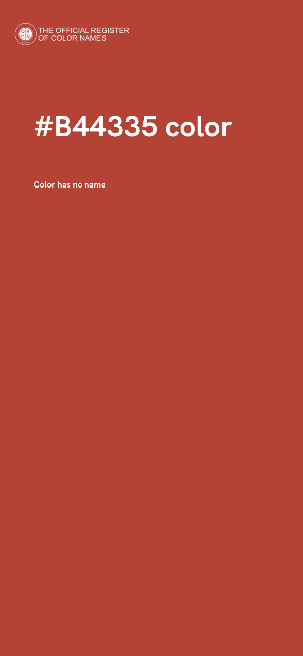 #B44335 color image