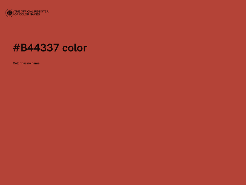 #B44337 color image