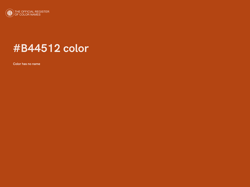 #B44512 color image