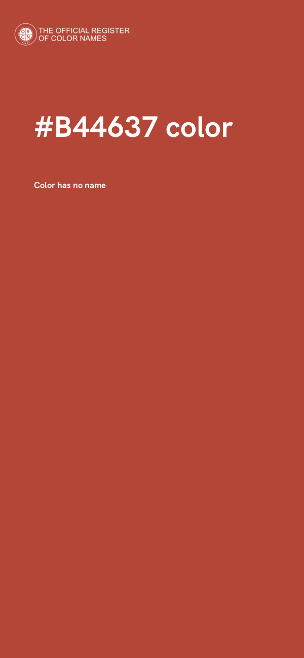 #B44637 color image