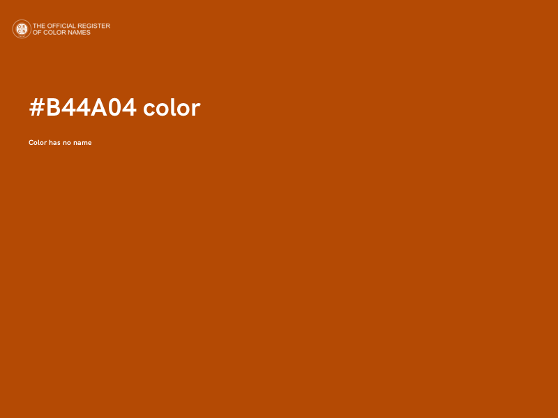 #B44A04 color image