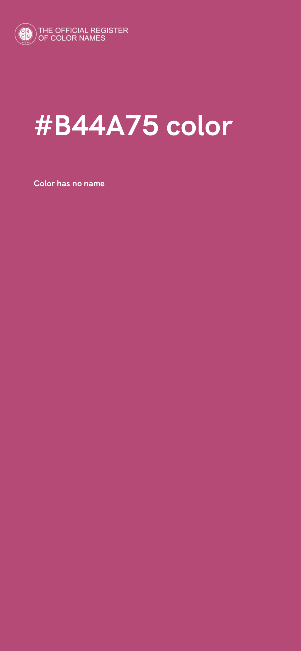 #B44A75 color image