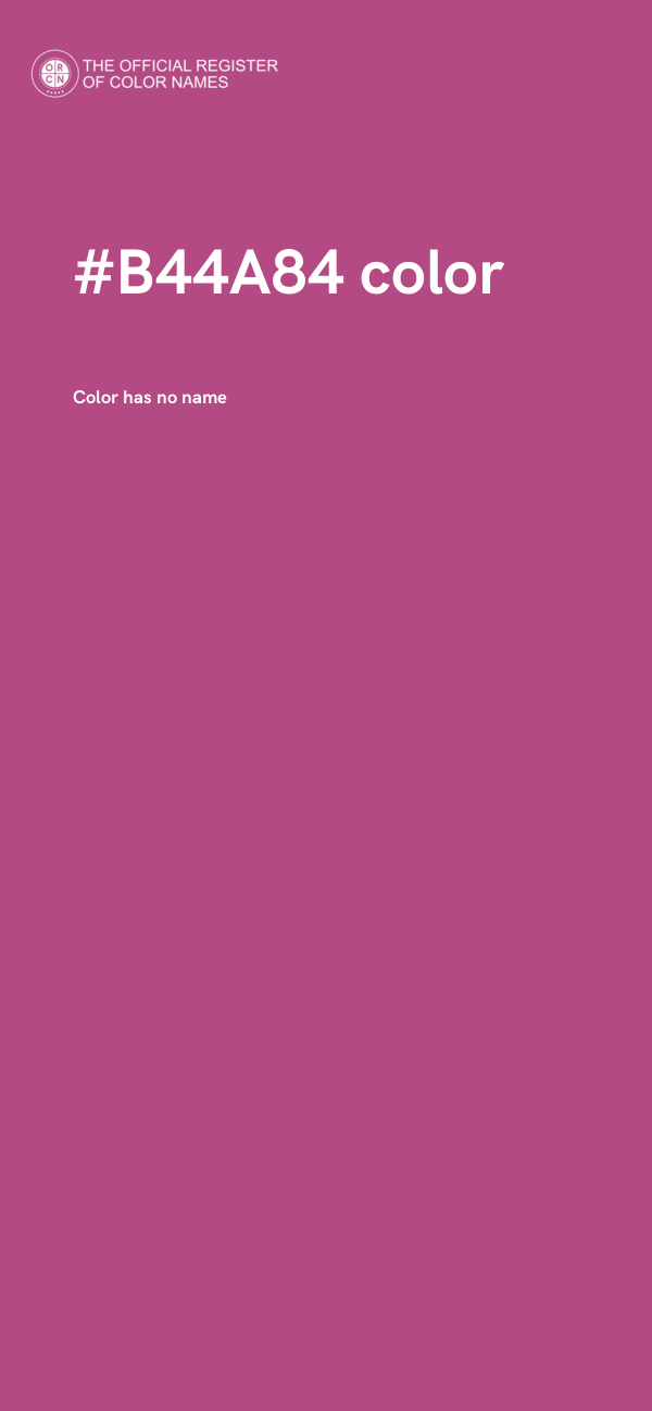 #B44A84 color image