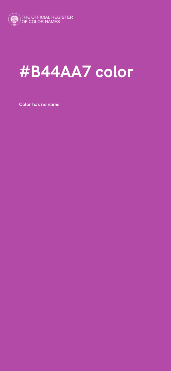 #B44AA7 color image
