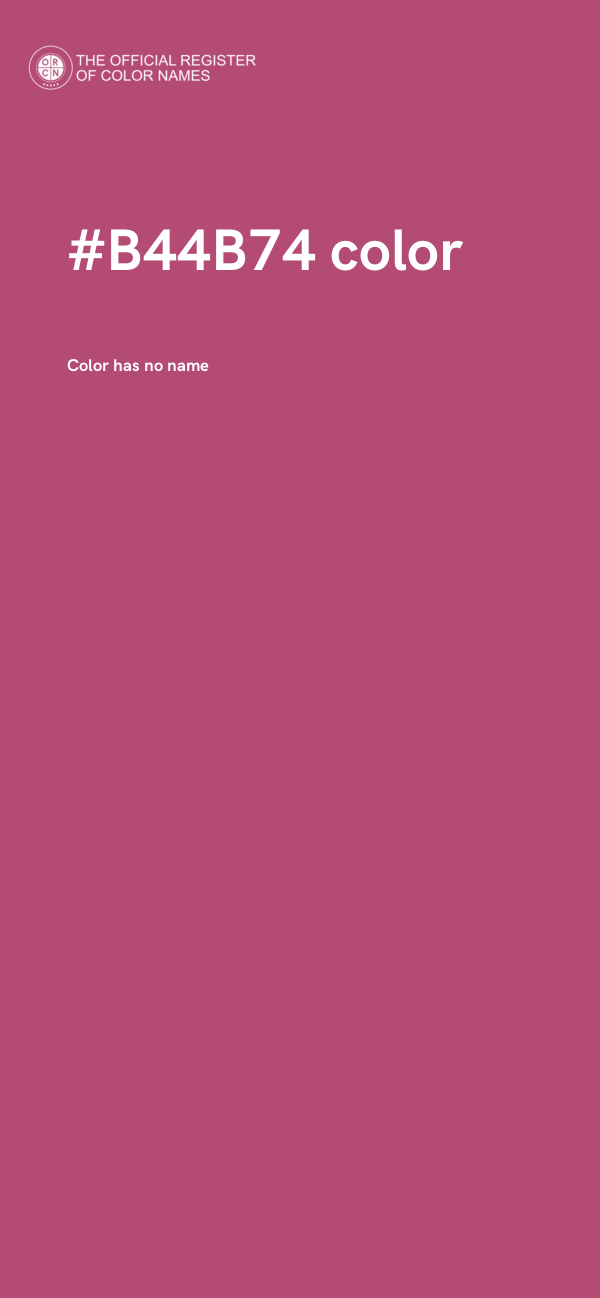 #B44B74 color image