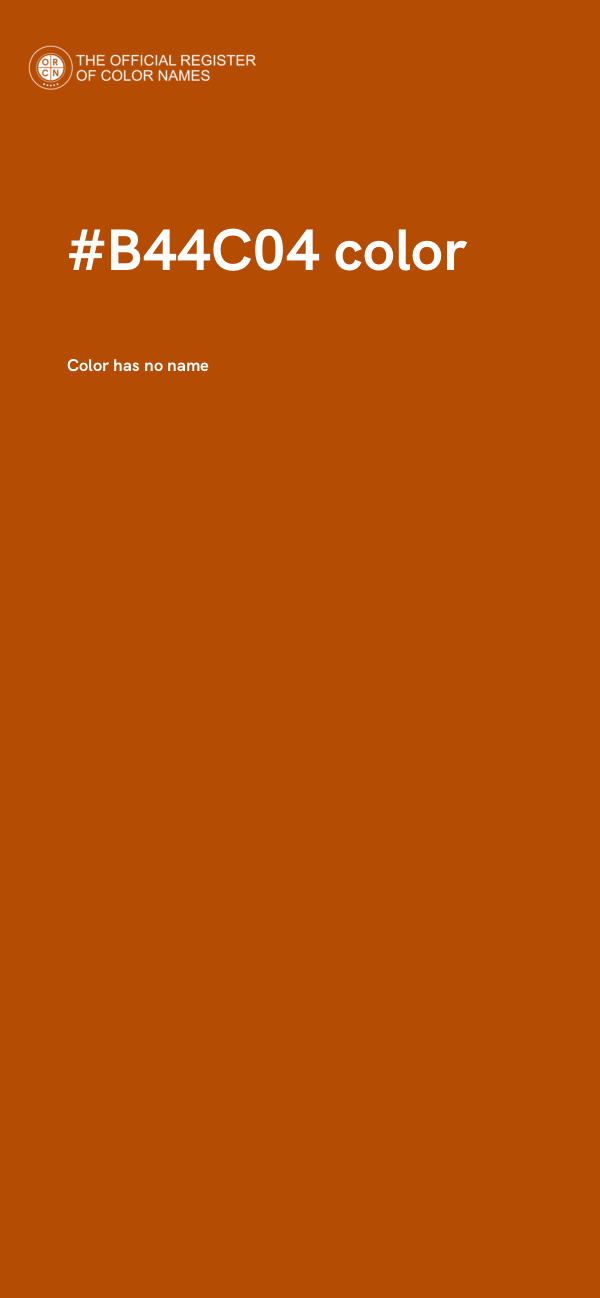 #B44C04 color image