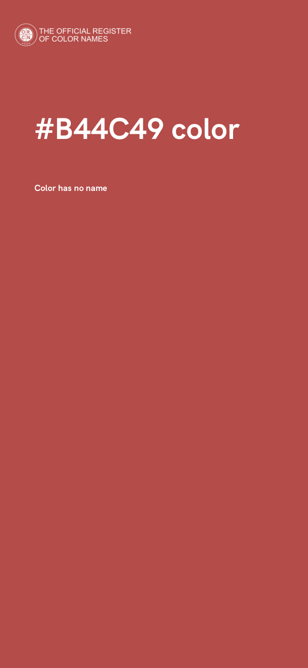 #B44C49 color image