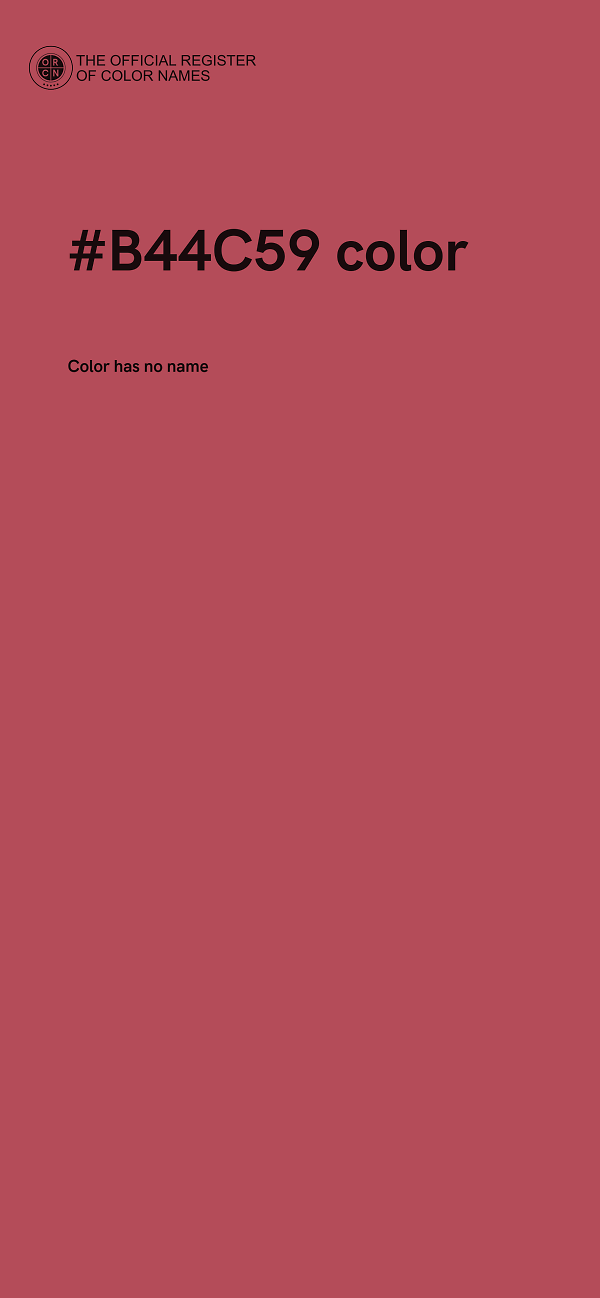 #B44C59 color image