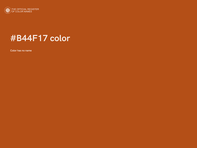 #B44F17 color image