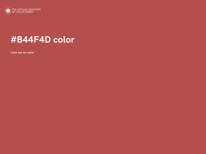 #B44F4D color image