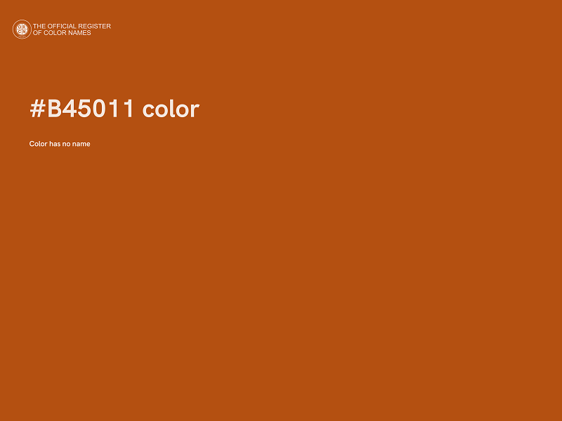 #B45011 color image