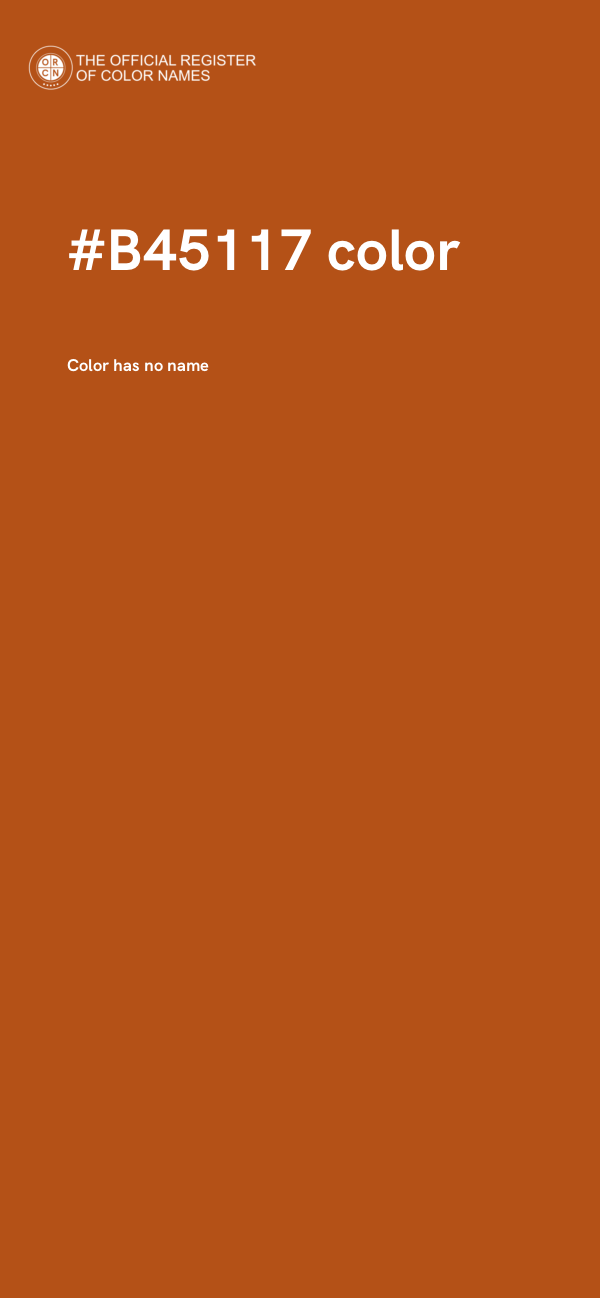 #B45117 color image