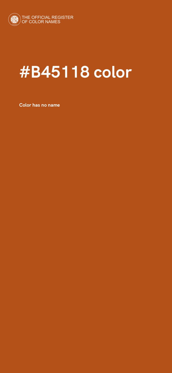 #B45118 color image