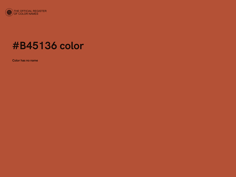 #B45136 color image