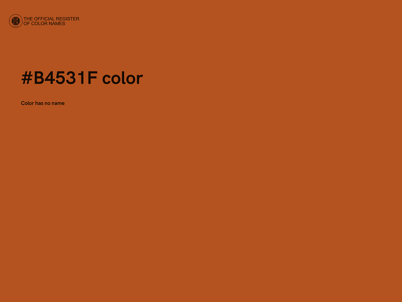 #B4531F color image