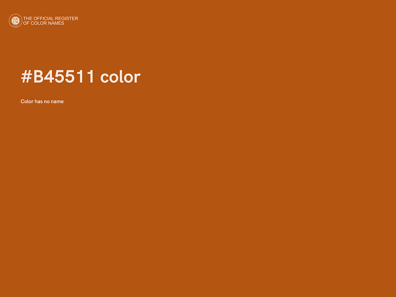 #B45511 color image