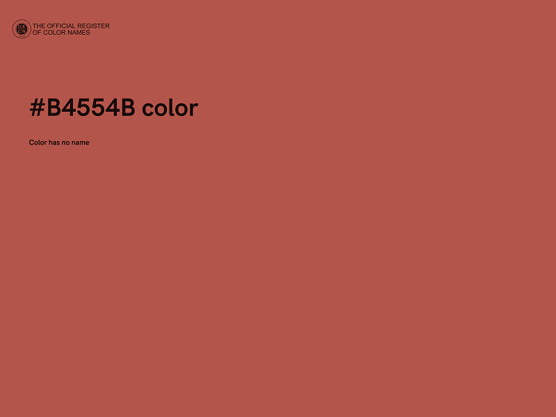 #B4554B color image