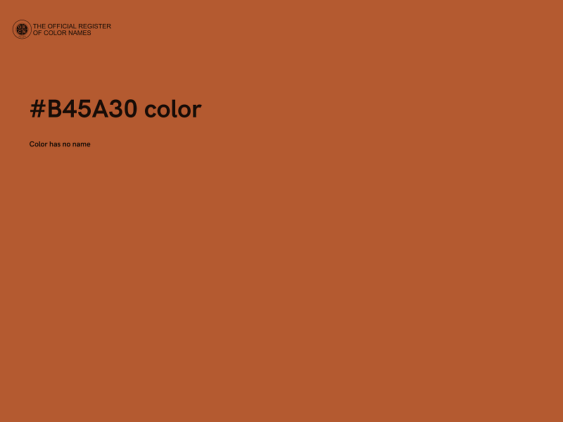 #B45A30 color image