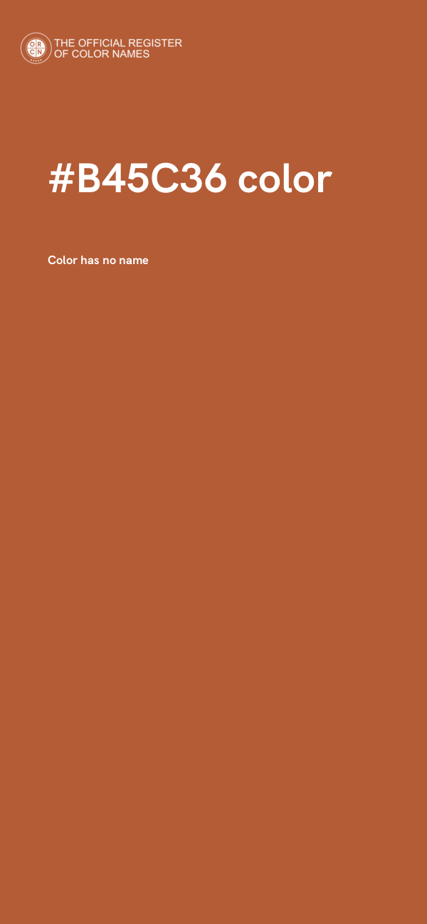 #B45C36 color image