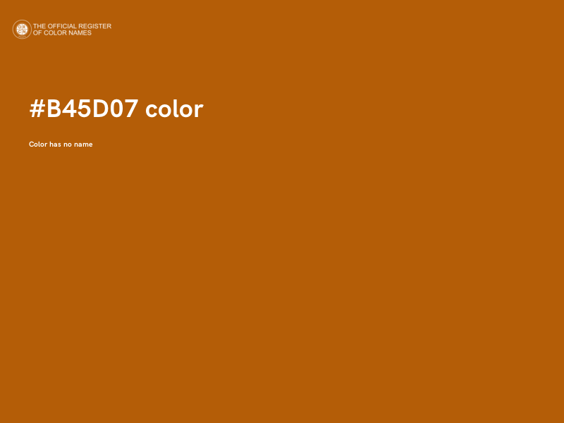 #B45D07 color image