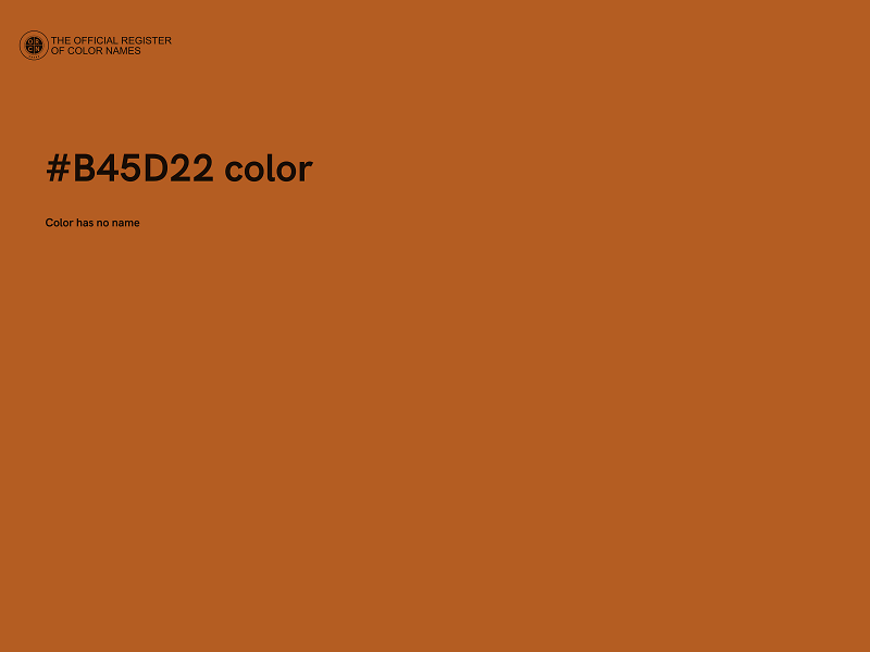 #B45D22 color image