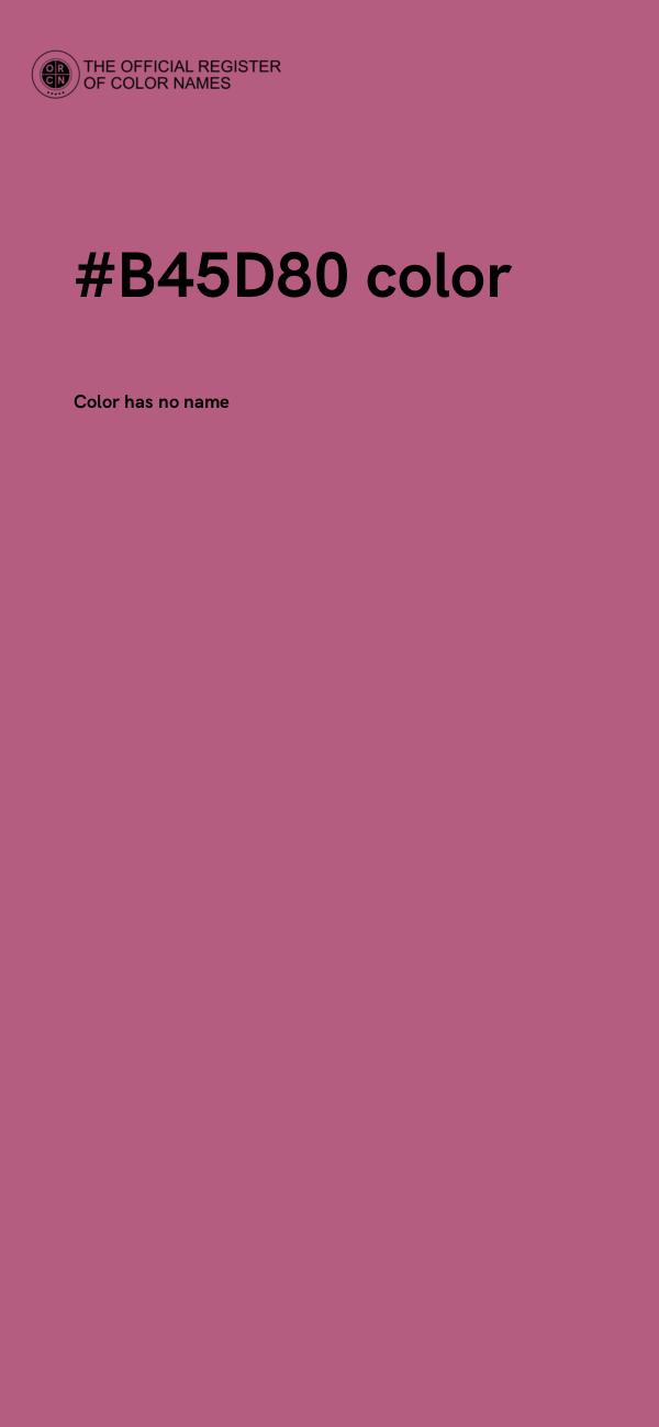 #B45D80 color image
