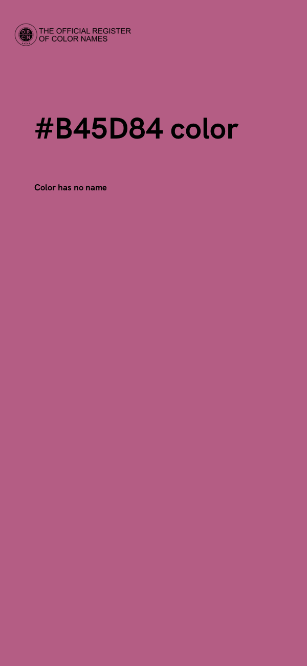 #B45D84 color image