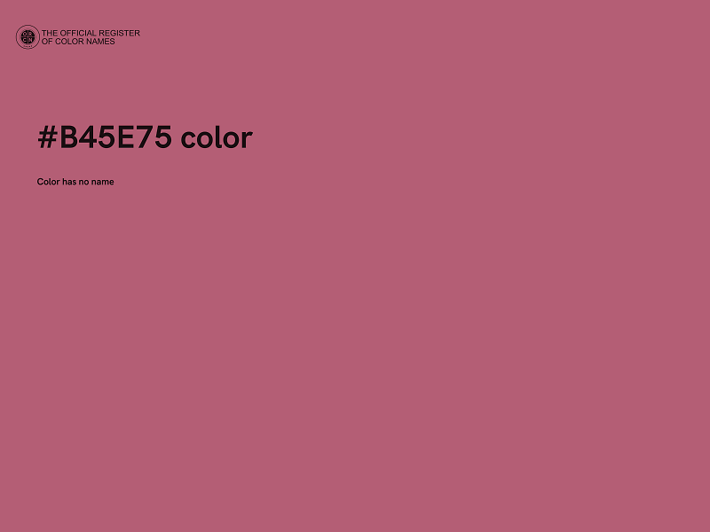 #B45E75 color image